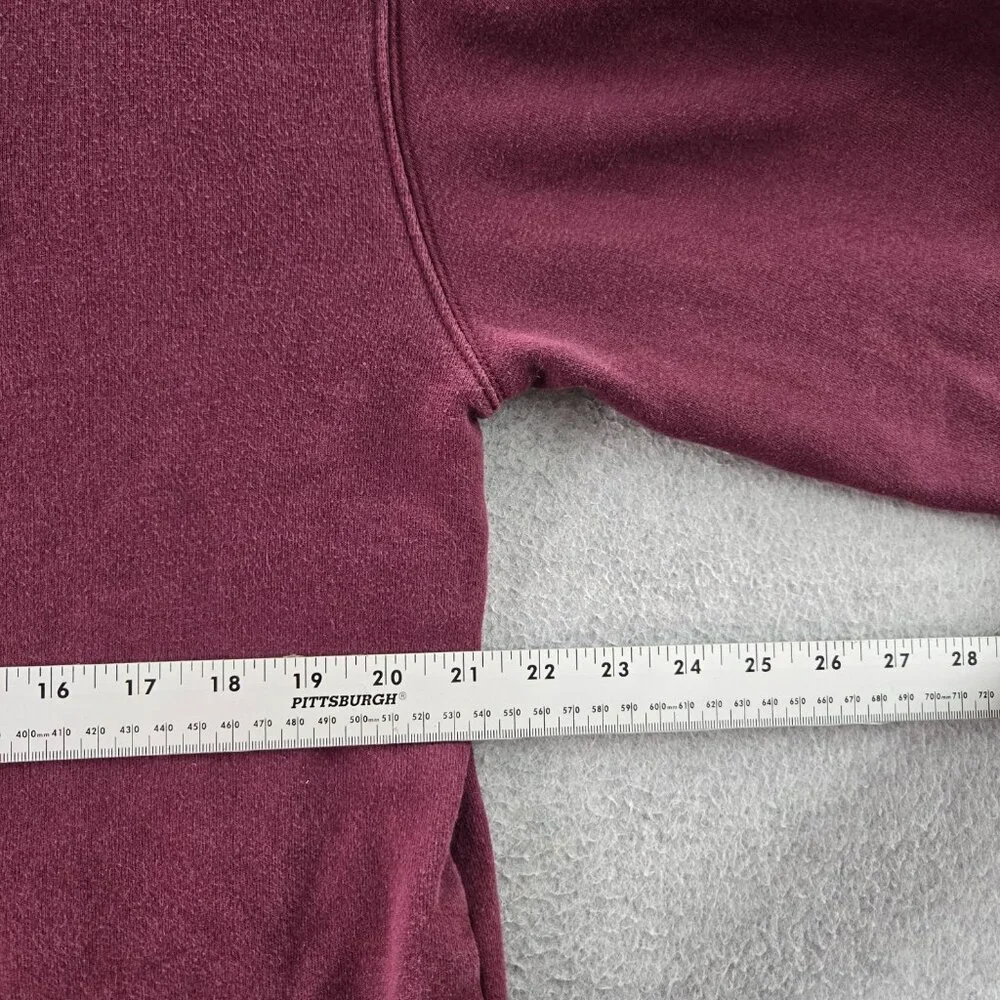 Vans Men Hoodie M Red‎ Activewear Logo Drawstring Long Sleeve Full Zip